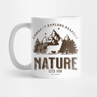 connect explore respect nature Mug